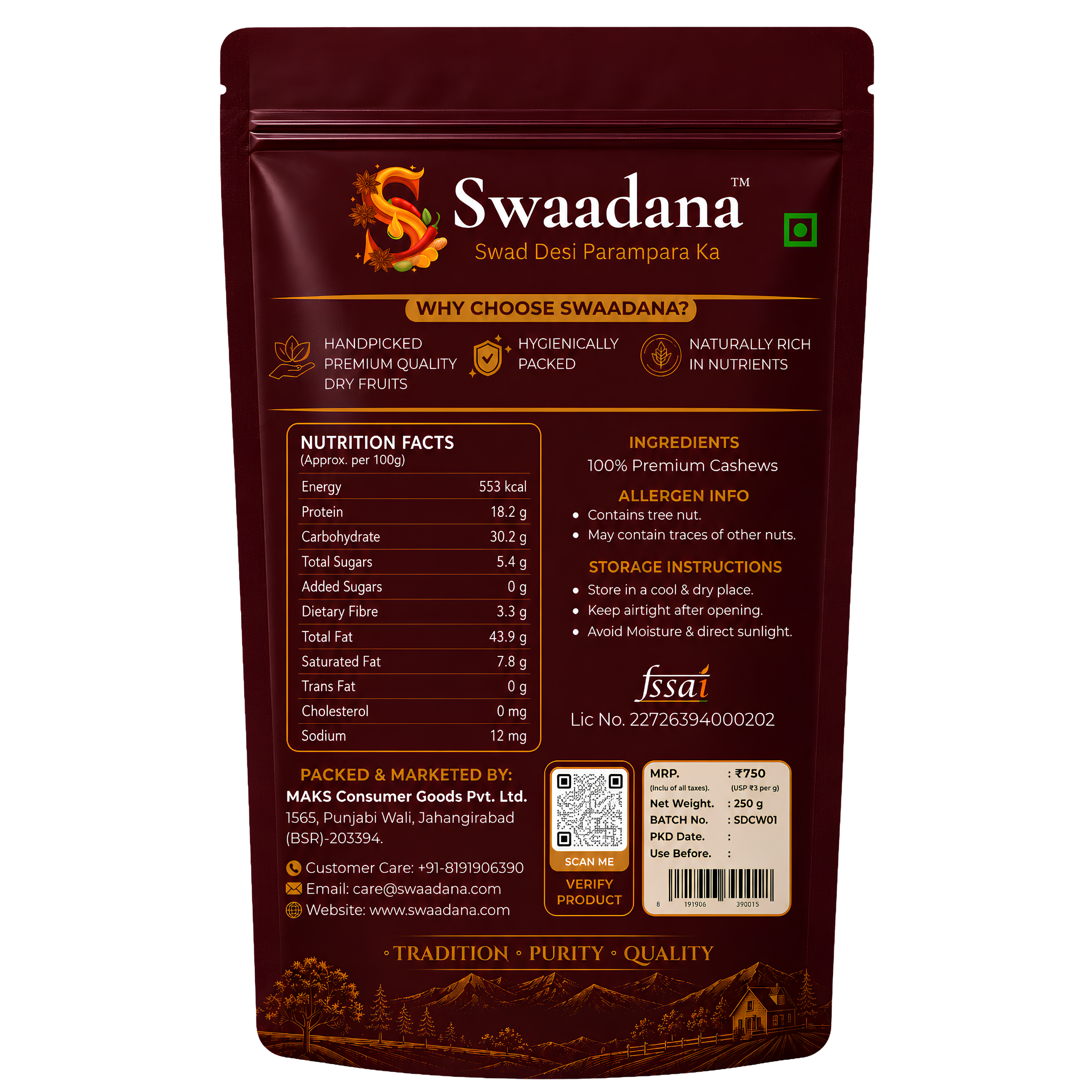 Swaadana Premium Cashews